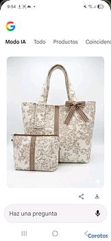 carteras y maletas - Ans  Tote bag set. Coleccion Romantica.