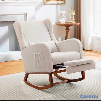 muebles - Mecedora con reposapies