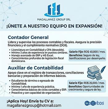 empleos disponibles - Se Busca Contador General y Auxiliar de Contablida