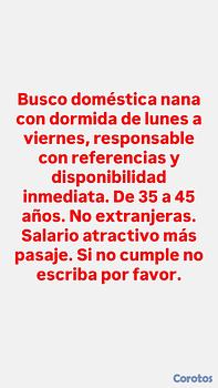 empleos disponibles - Busco asistente del hogar 