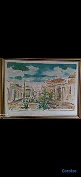 arte y antigüedades - Subasto dos pinturas del fallecido maestro Jose Ce