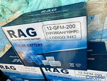 electrodomesticos - Batería 12Voltios RAG de gelatina, para inversor. 12V200AH/10HR. NUEVAS