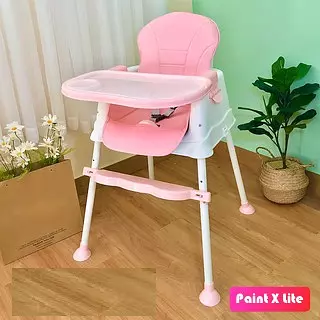 cuidado y nutricion - SILLA ALTA PARA BEBES COMER CON RUEDAS ROSADA Y AZUL.