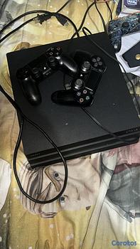 consolas y videojuegos - PS4 pro, con 2 controles, 14 cintas físicas, más de 16 juegos digitales 