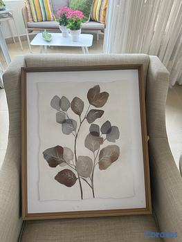 decoración y accesorios - Cuadro Decorativo Botánico con Marco de Madera – Estilo Moderno