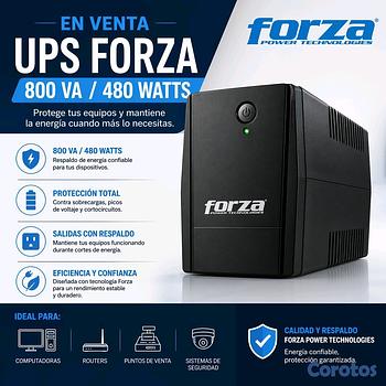 computadoras y laptops - UPS Forza 801v con 480w