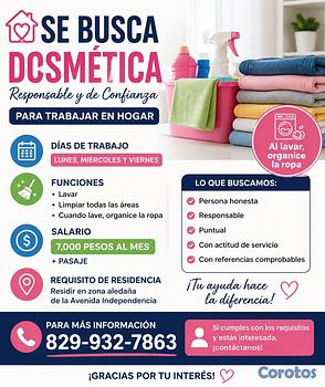 empleos disponibles - doméstica 