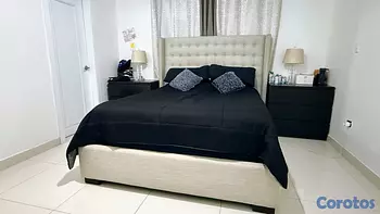muebles y colchones - cama Kimg Size incluye colchón y mesas de noche