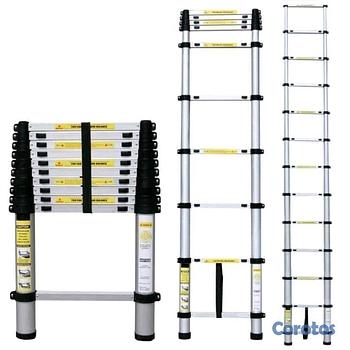herramientas, jardines y exterior - escalera telescopica en aluminio 13 pies 