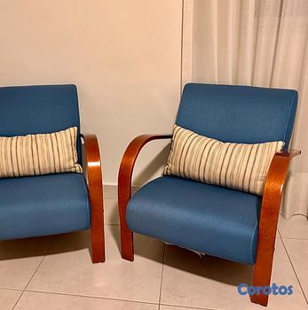 muebles y colchones - Butacas en tela y madera modernas (2 disponibles). Precio por unidad