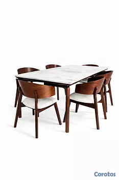 muebles y colchones - ELEGANTE COMEDOR DE 6 SILLAS