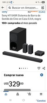 camaras y audio - Barra de sonido Sony S40R 5.0