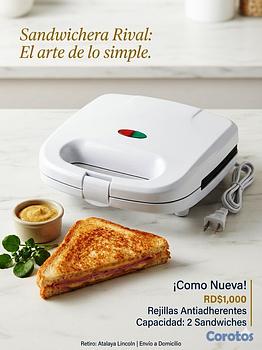 electrodomesticos - 🥪 Sandwichera Rival Blanca / Antiadherente | ¡Como