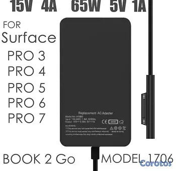 computadoras y laptops - cargador  65W Adapter Compatible for Microsoft Surface Pro 9/8/X/7/6/5/4/3