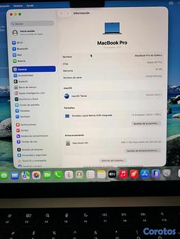 computadoras y laptops - Macbook Pro M1 512GB (2021)