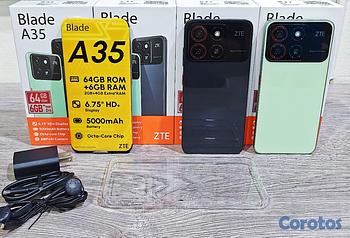 celulares y tabletas - ZTE BLADE A35 DE 64GB 6GB RAM NUEVO DE CAJA