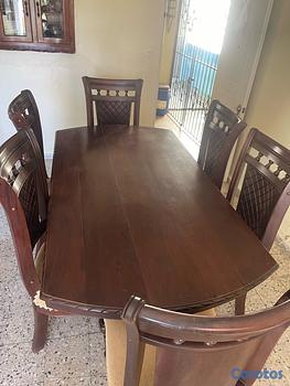 muebles y colchones - comedor de caoba 