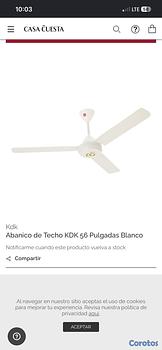 aires acondicionados y abanicos - abanico Daywa color blanco