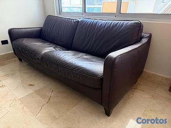 muebles y colchones - Sofá en piel de 3 plazas