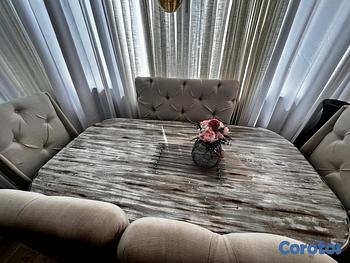 muebles y colchones - juego comedor de caoba restaurado  
