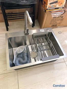 cocina - fregadero en acero inoxidable 