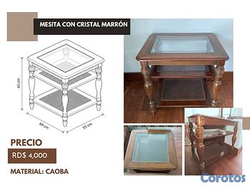muebles y colchones - Mesita marrón