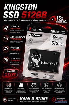 computadoras y laptops - SSD 512GB – Kingston KC600