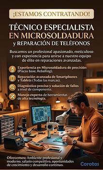 empleos disponibles - TÉCNICO EN MICROSOLDADURA DEMOSTRABLE 