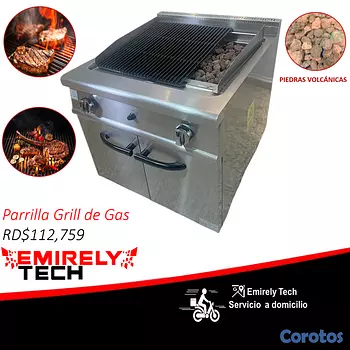 equipos profesionales - Estufa parrilla grill de gas parrillada carnes
