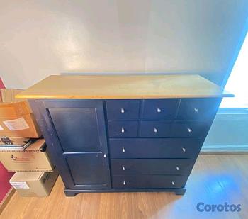 muebles y colchones - Gavetero y armario azul marino 