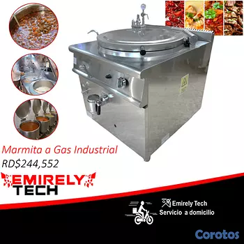 equipos profesionales - Marmita a gas industrial olla sopera caldo salsa