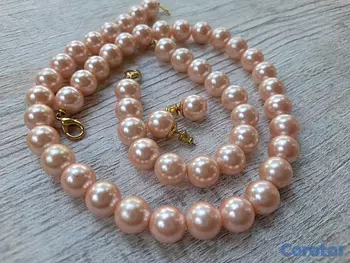 joyas, relojes y accesorios - Se vende juego de Perla Rosada Vintange, Marvella 