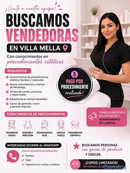 empleos disponibles - Buscamos vendedoras 